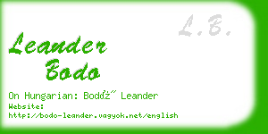leander bodo business card